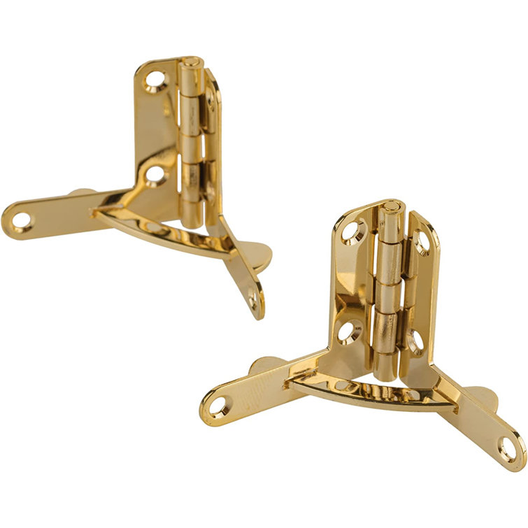 UNIQANTIQ HARDWARE SUPPLY Small Solid Brass Gold Plated Quadrant Hinges